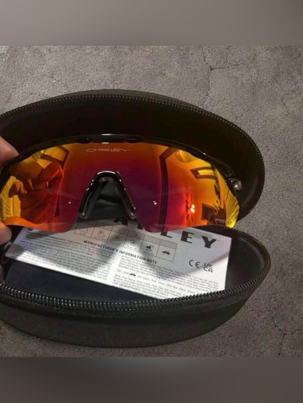 Brand New Oakley Radar EV Path Shades with Case - Red Orange Mirror